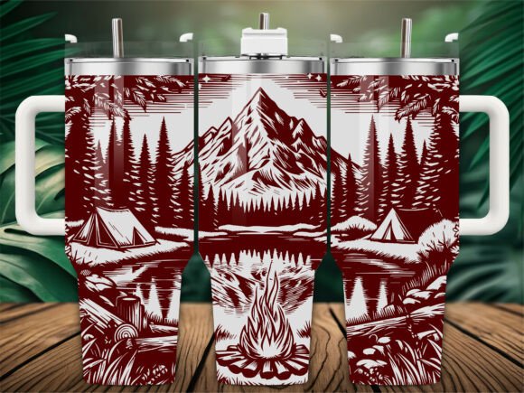 Camping River UP Tumbler Wrap
