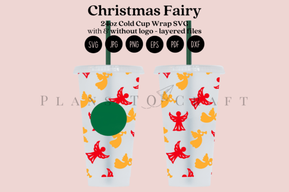Christmas Fairy 24oz Cold Cup Tumbler