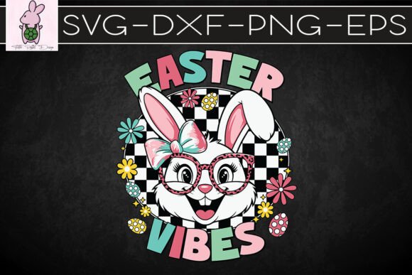 Easter Vibes Rainbow Bunny SVG