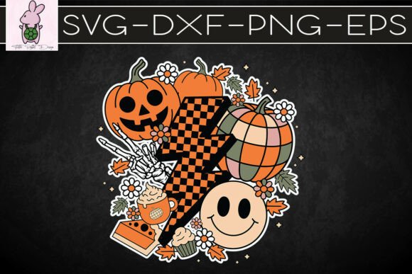 Fall Vibes Retro Fall Smiley Face SVG