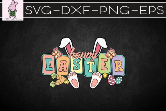 Happy Easter Bunny Spring Carrots SVG