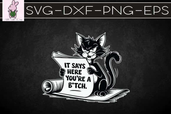 It Says Here You Are a Funny Cat SVG