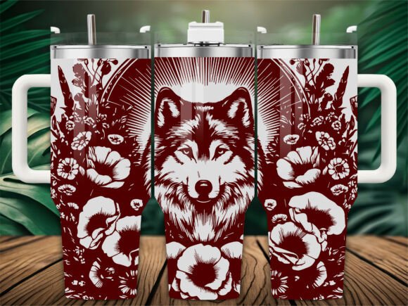 Pones Wolf Tumbler Wrap