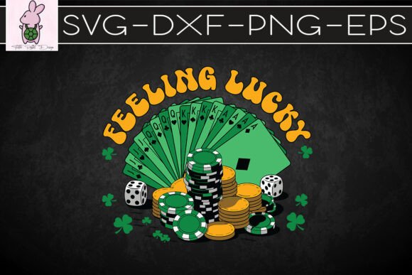 Retro Feeling Lucky Vibes Shamrock SVG