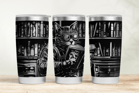 Steampunk Cat Laser Tumbler Design Review