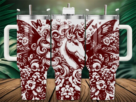 Unicorn Roses Tumbler
